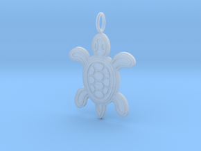 Tribal Turtle Pendant in Clear Ultra Fine Detail Plastic