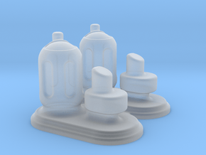 6mm Scale Small Chemical Stores - Pair in Clear Ultra Fine Detail Plastic