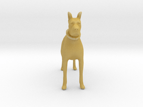 Printle Animal Danish Dog - 1/64 in Tan Fine Detail Plastic