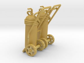 Wheeled fire extinguisher - 1:50 - 2X in Tan Fine Detail Plastic