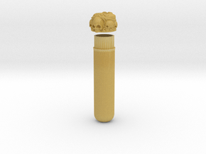 Portable Cigar Tube (Single unit)  in Tan Fine Detail Plastic
