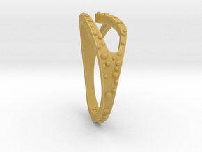 Wave Ring in Tan Fine Detail Plastic