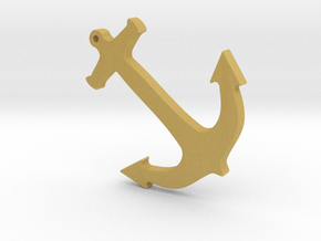  Anchor Nautical Necklace / Pendant-10 in Tan Fine Detail Plastic