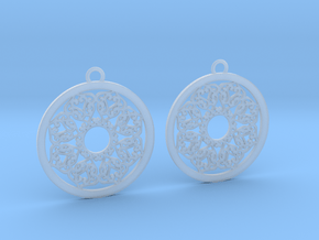 Ornamental earrings no.2 in Clear Ultra Fine Detail Plastic