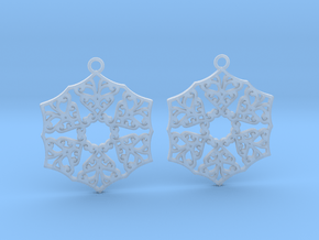 Ornamental earrings no.3 in Clear Ultra Fine Detail Plastic