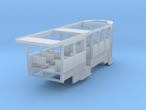 Wellington Tram Final cond. rear half motorisable in Clear Ultra Fine Detail Plastic