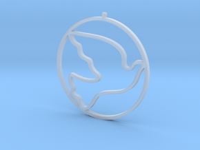 Bird-Dove-02 in Clear Ultra Fine Detail Plastic
