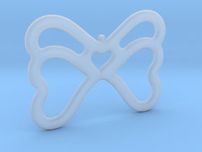 Butterfly Pendant / Necklace-21 in Clear Ultra Fine Detail Plastic