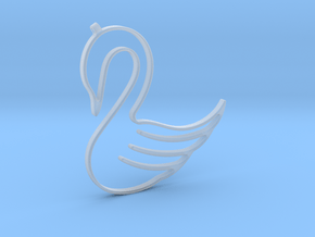 Swan Necklace-27 in Clear Ultra Fine Detail Plastic