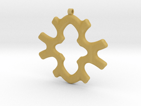 Geometric Necklace-34 in Tan Fine Detail Plastic
