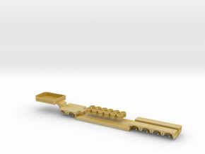1:160/N-Scale 2+4 Axle Low Loader in Tan Fine Detail Plastic