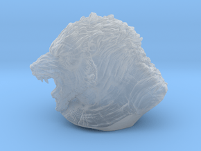 Werewolf bust in Clear Ultra Fine Detail Plastic