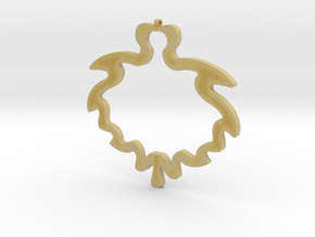Geometric Necklace-33 in Tan Fine Detail Plastic