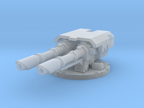 complete cannon mount for laser cannons - 28mm S in Clear Ultra Fine Detail Plastic