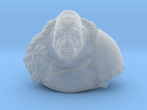 Orc chief bust in Clear Ultra Fine Detail Plastic