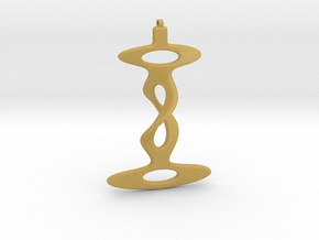 Geometric Necklace-42 in Tan Fine Detail Plastic