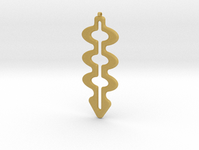Geometric Necklace-43 in Tan Fine Detail Plastic