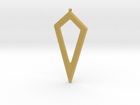 Geometric Necklace-44 in Tan Fine Detail Plastic