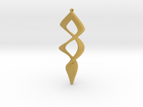 Geometric Necklace-45 in Tan Fine Detail Plastic