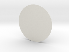 1 Inch Base Round in White Natural Versatile Plastic