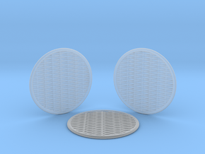 3 Braided Coasters  in Clear Ultra Fine Detail Plastic
