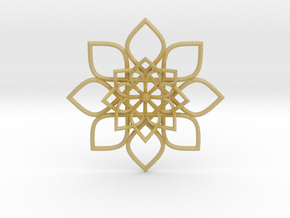 Hypatia's Flower Pendant in Tan Fine Detail Plastic