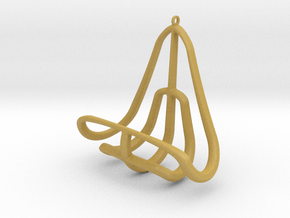 Geometric Necklace-41 in Tan Fine Detail Plastic