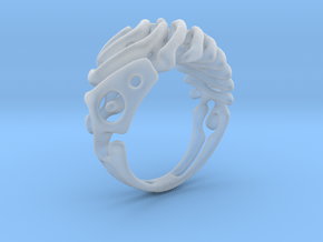 Ring "Wave" in Clear Ultra Fine Detail Plastic