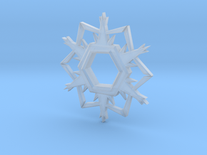 Alpha-Omega Snowflake in Clear Ultra Fine Detail Plastic