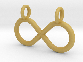 Infinity Pendant in Tan Fine Detail Plastic