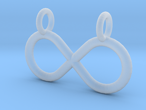 Infinity Pendant in Clear Ultra Fine Detail Plastic