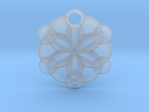 Geoflower Pendant in Clear Ultra Fine Detail Plastic