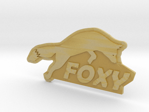FOXY Badge 1.0 in Tan Fine Detail Plastic