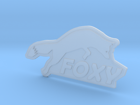 FOXY Badge 1.0 in Clear Ultra Fine Detail Plastic