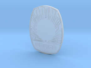 FORCE badge (Wallet) in Clear Ultra Fine Detail Plastic