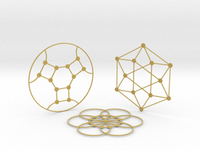 3 Math Graph Coasters in Tan Fine Detail Plastic