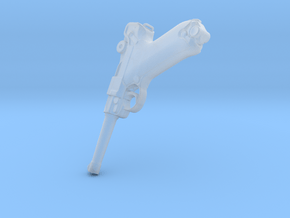 Mauser p08 Luger pistol in Clear Ultra Fine Detail Plastic