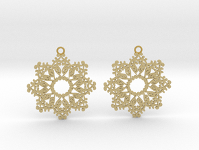 Ornamental earrings no.4 in Tan Fine Detail Plastic