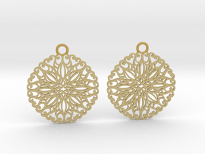 Ornamental earrings no.5 in Tan Fine Detail Plastic