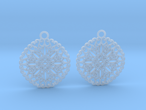 Ornamental earrings no.5 in Clear Ultra Fine Detail Plastic