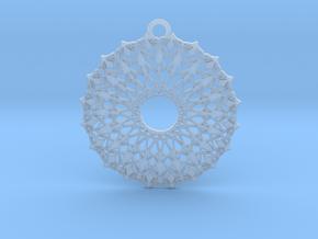 Ornamental pendant no.6 in Clear Ultra Fine Detail Plastic