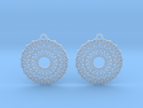 Ornamental earrings no.6 in Clear Ultra Fine Detail Plastic