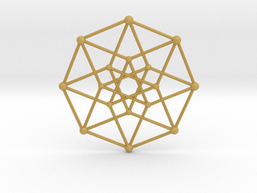Hypercube Star Pendant in Tan Fine Detail Plastic
