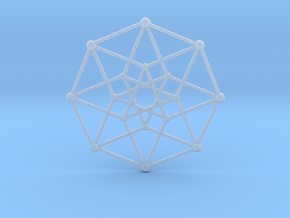 Hypercube Star Pendant in Clear Ultra Fine Detail Plastic