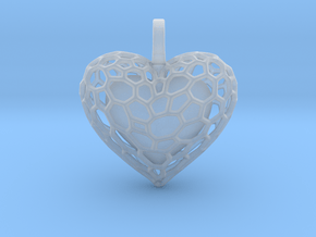 Inner Heart Pendant in Clear Ultra Fine Detail Plastic