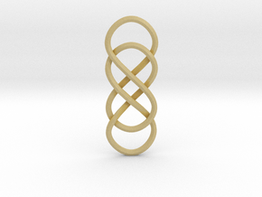 Double Infinity pendant in Tan Fine Detail Plastic