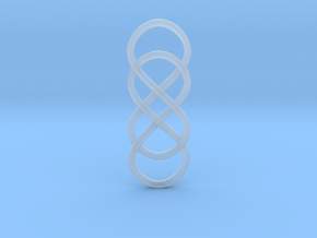 Double Infinity pendant in Clear Ultra Fine Detail Plastic