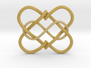 2 Hearts Infinity Pendant in Tan Fine Detail Plastic