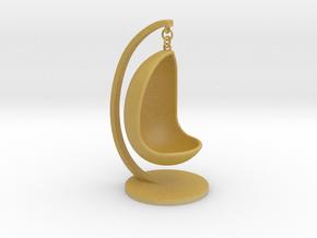 Egg shaped swing chair in Tan Fine Detail Plastic