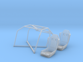 03-C3-89 1989 Corvette Challenge roll cage/seats in Clear Ultra Fine Detail Plastic